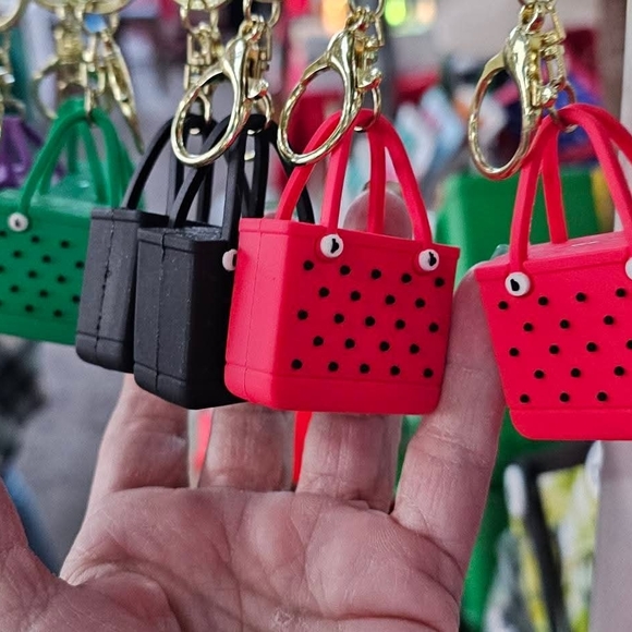 Colorful Mini Tote Bag Keychains - Picture 3 of 4